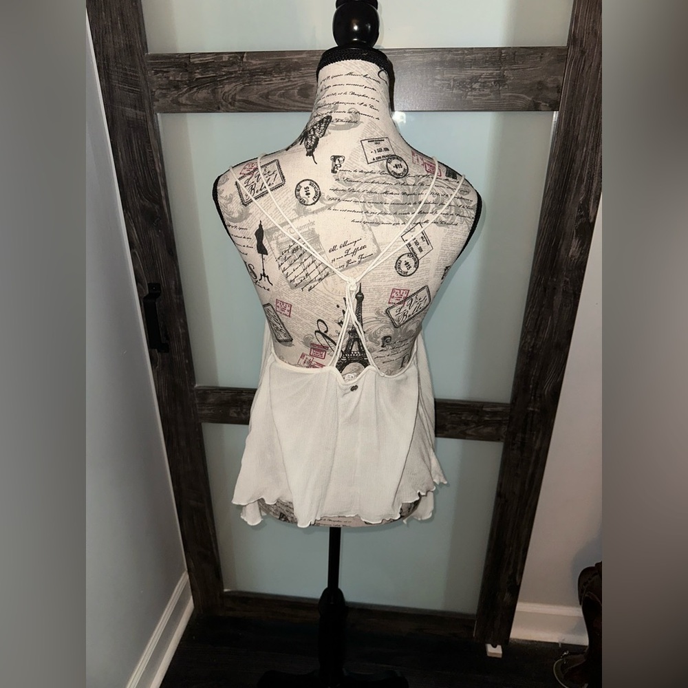 Rip Curl White Lace Halter Blouse View 2